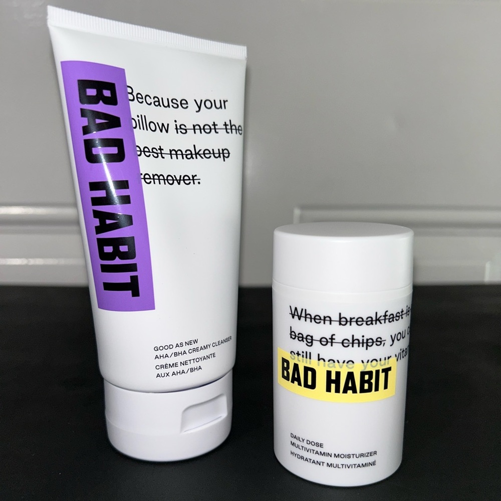 Bad Habit Good As New AHA/ BHA Creamy Cleanser&Daily Dose Multivitamin Moisturiz